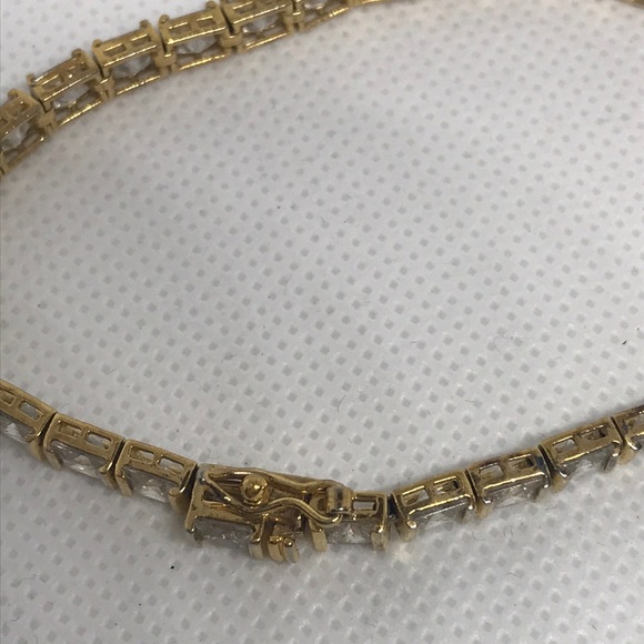 Tennis CZ Bracelet .925 Sterling - Picture 4 of 7